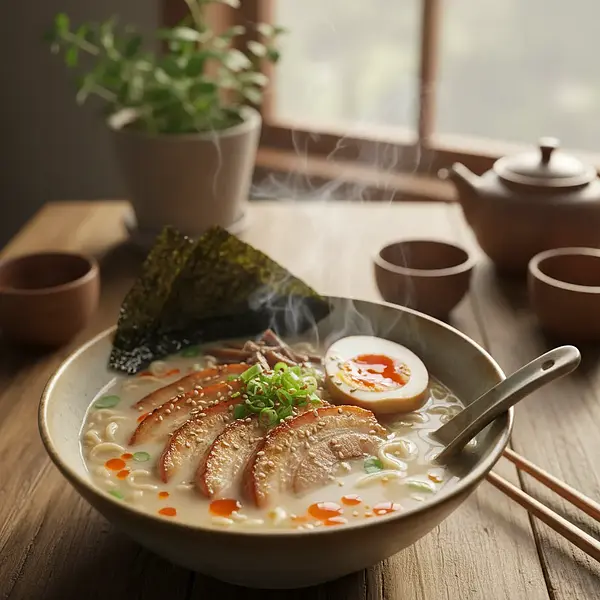 Domowy Ramen Tonkotsu z Chrupiącym Boczkiem Chashu
