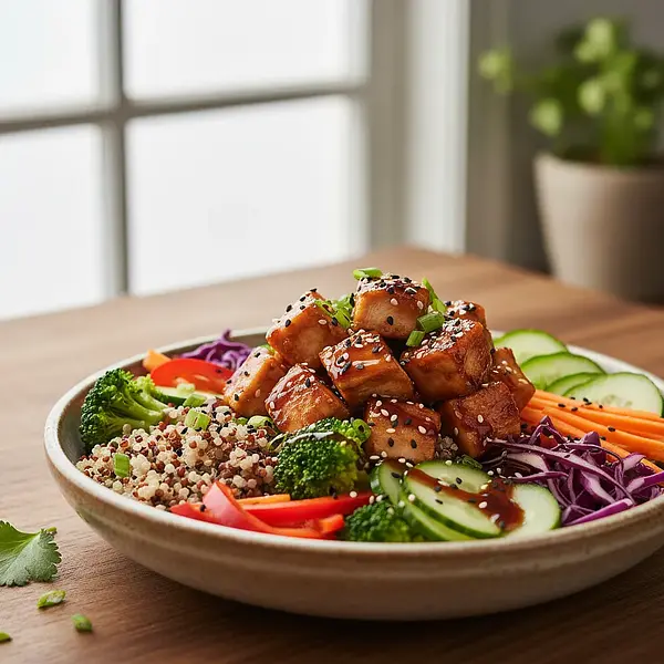 Jar Full of Power: Teriyaki Chicken with Quinoa and Crunchy Vegetables