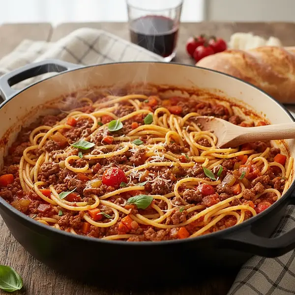 One-Pot Spaghetti Bolognese: Full of Flavor, Minimal Cleanup