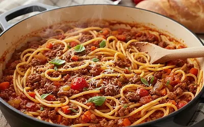 One-Pot Spaghetti Bolognese: Full of Flavor, Minimal Cleanup