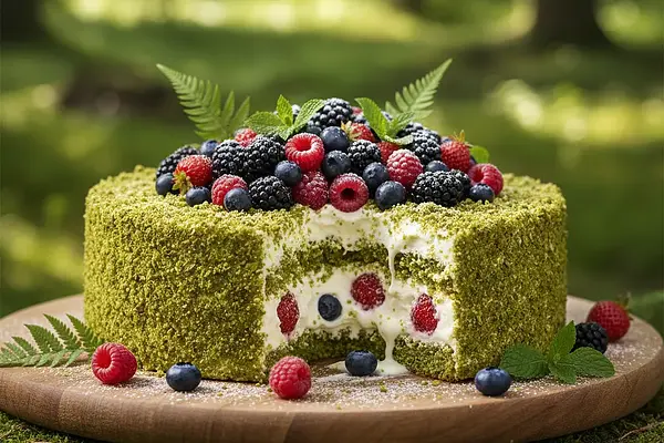 Fotogeniczny Tort Leśny Mech z Kremem Mascarpone i Owocami Leśnymi
