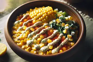 Creamy Mexican Corn (vegan version, inspired by Jadłonomia)