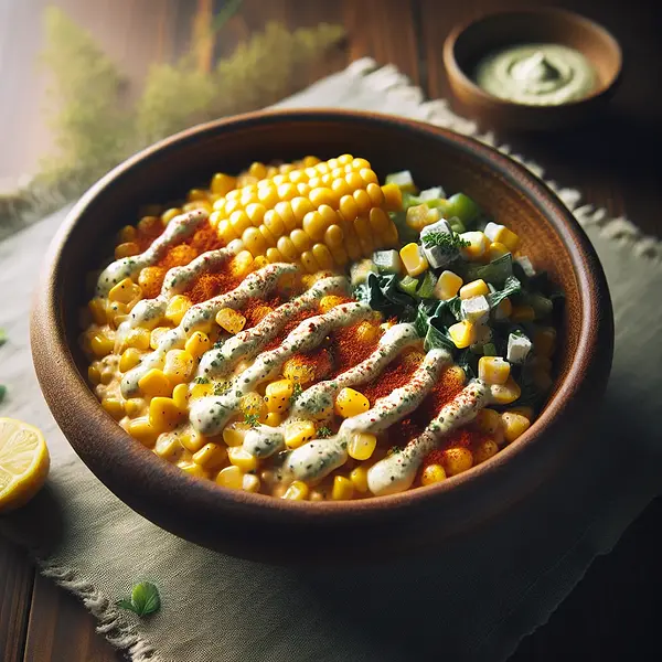 Kremowa kukurydza po meksykańsku (wersja wegańska, insp. Jadłonomia)
