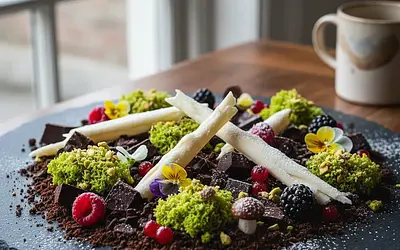 Forest Floor: Deconstructed Chocolate-Pistachio Dessert