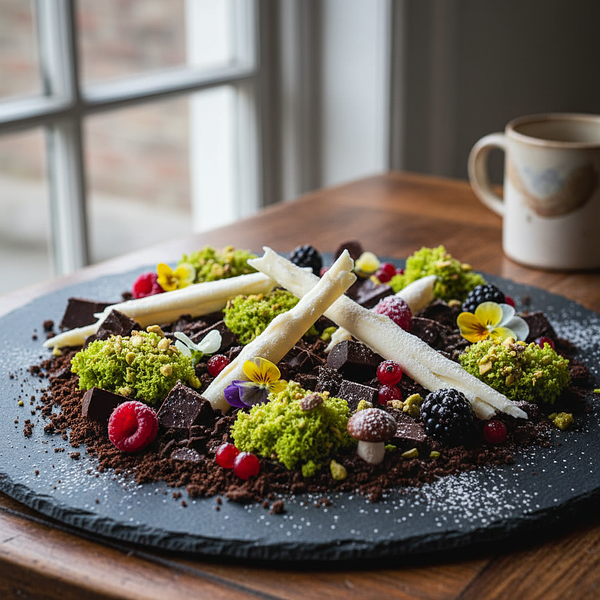 Forest Floor: Deconstructed Chocolate-Pistachio Dessert