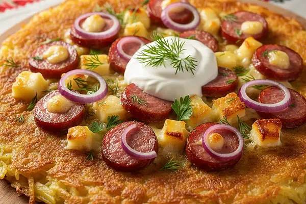 Pizza Podlaska na Chrupiącym Placku Ziemniaczanym