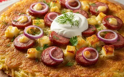 Pizza Podlaska na Chrupiącym Placku Ziemniaczanym