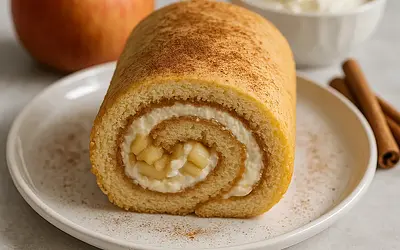 Rolada jabłkowo-mascarpone z cynamonową nutą (wersja Słodki Blog)