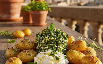 Balcony Gremolata with Roasted Young Potatoes and Cottage Cheese