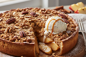 Royal Apple Pie with Caramelized Nuts and Oat Crumble