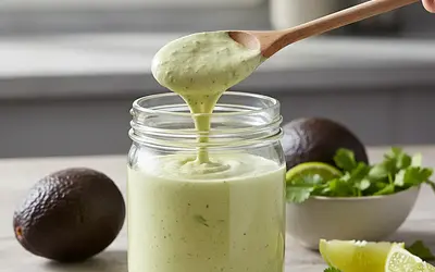 Creamy Salad Dressing with Avocado, Lime, and Cilantro (Dairy-Free)