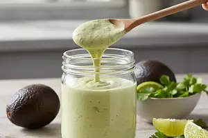 Creamy Salad Dressing with Avocado, Lime, and Cilantro (Dairy-Free)