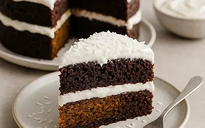 Chocolate-Pumpkin Cake with Coconut-Cream Cheese Frosting (Sweet Blog)