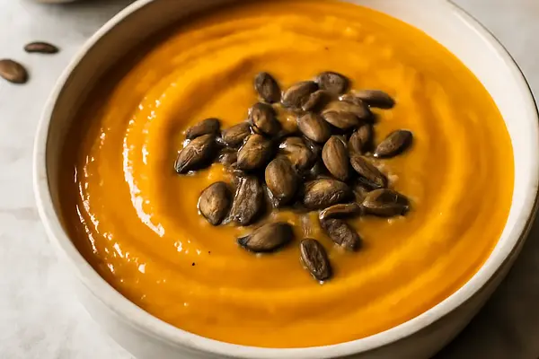 Zupa krem z dyni z prażonymi pestkami