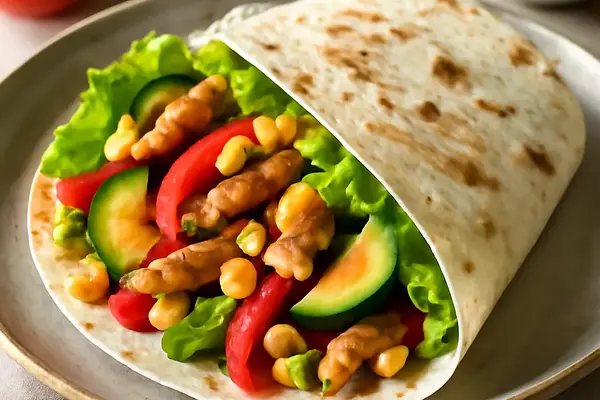 Tortilla z kurczakiem i warzywami