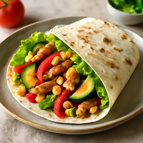 Tortilla z kurczakiem i warzywami