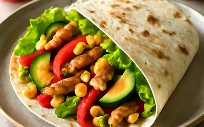 Tortilla z kurczakiem i warzywami