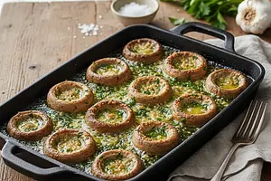 False Snails with Oyster Mushrooms in Garlic-Parsley Butter