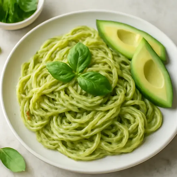 Avocado and Basil Pasta