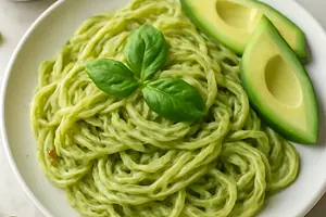 Avocado and Basil Pasta