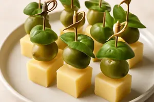Cheese and Olive Skewers
