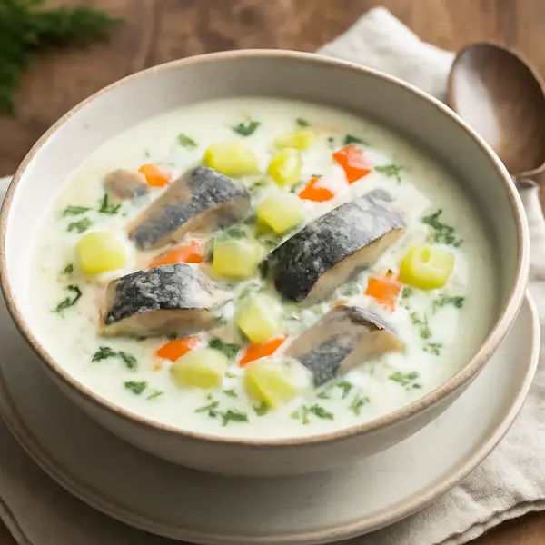 Herring soup with milk