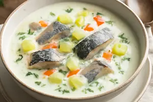 Herring soup with milk