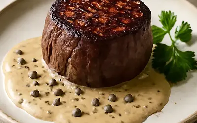 Filet mignon z sosem pieprzowym