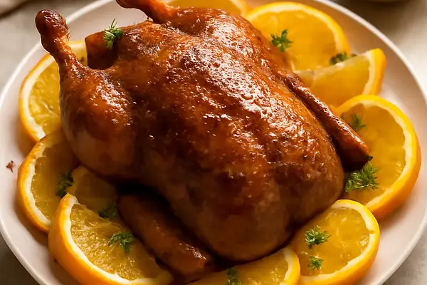 Kaczka w pomarańczach