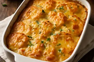 Potato casserole with cheese
