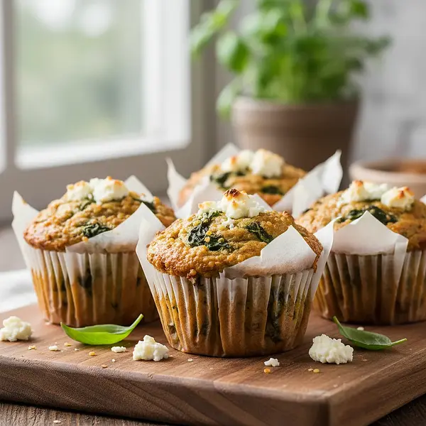 Savory Quinoa, Spinach, and Feta Muffins