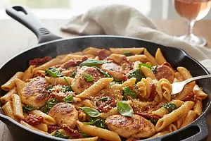 One-Pot Pasta Wonder with Chicken and Spinach