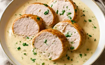 Pork tenderloin in cream sauce