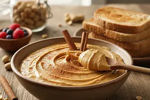 Quick Homemade Peanut Butter with a Hint of Cinnamon