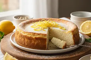 Jedwabista Babka Sernikowa z Ricottą i Cytrynową Nutą