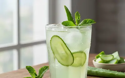 Refreshing Aloe Vera Elixir with Mint and Cucumber