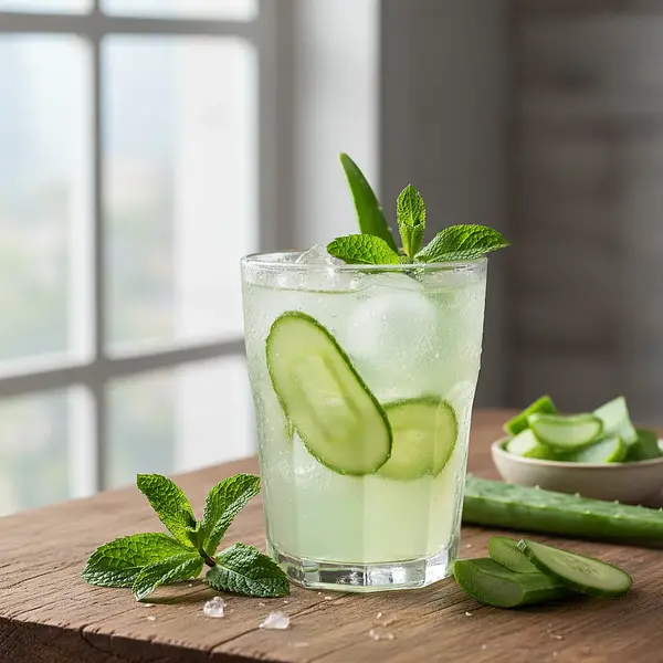 Refreshing Aloe Vera Elixir with Mint and Cucumber