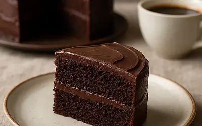 Velvety Chocolate Cake 'Power of Caffeine' (no mixer)