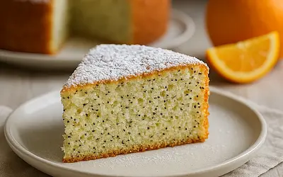 Fluffy Japanese Poppy Seed Cake with a Hint of Orange
