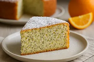 Fluffy Japanese Poppy Seed Cake with a Hint of Orange