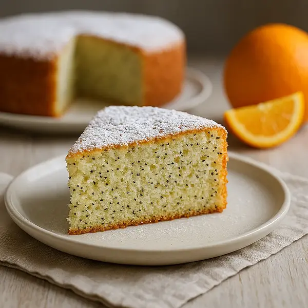 Fluffy Japanese Poppy Seed Cake with a Hint of Orange