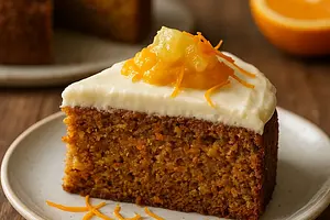 Spiced Carrot Cake with Pineapple and Orange Cream