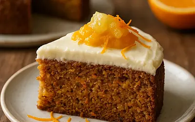 Spiced Carrot Cake with Pineapple and Orange Cream