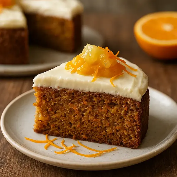 Spiced Carrot Cake with Pineapple and Orange Cream