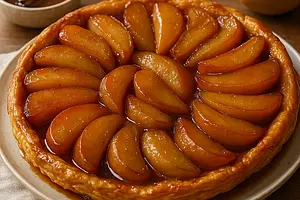 Apple and Pear Tarte Tatin in Spiced Caramel