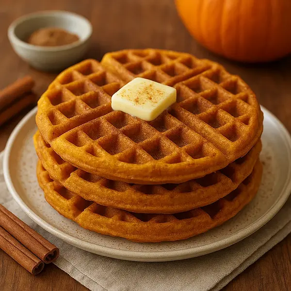 Aromatyczne gofry dyniowe z korzenną nutą