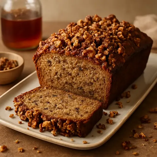 Chlebek Bananowy z Palonym Masłem i Orzechową Kruszonką Chai