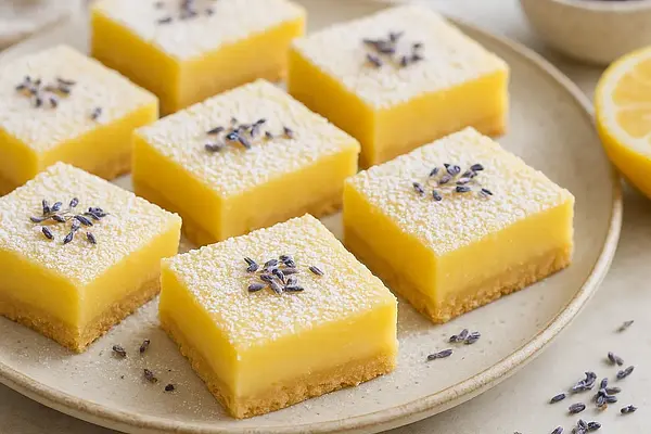 Aksamitne Cytrynowe Kwadraty z Lawendową Nutą