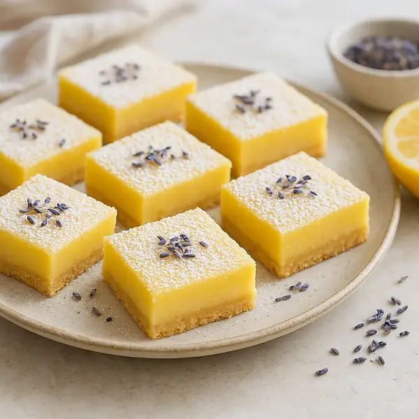 Velvety Lemon Squares with a Hint of Lavender