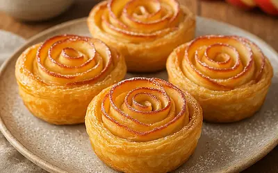 Quick Carnival Roses with Puff Pastry
